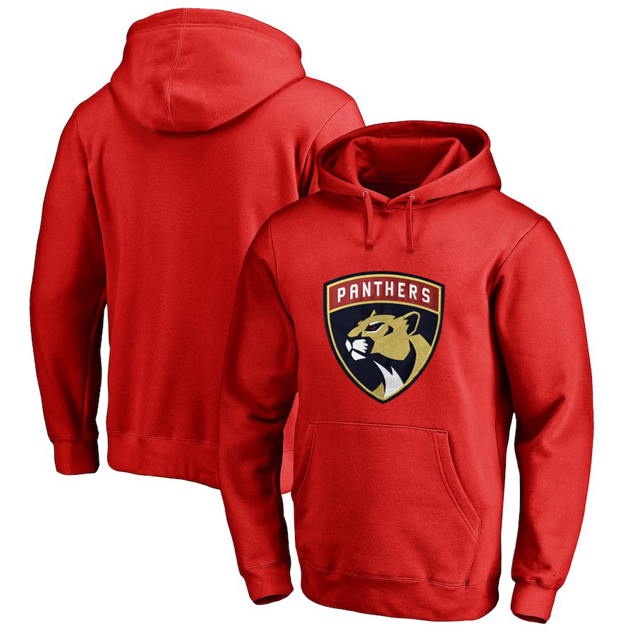 Florida Panthers Red All Stitched Pullover Hoodie