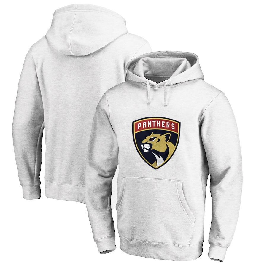 Florida Panthers White All Stitched Pullover Hoodie