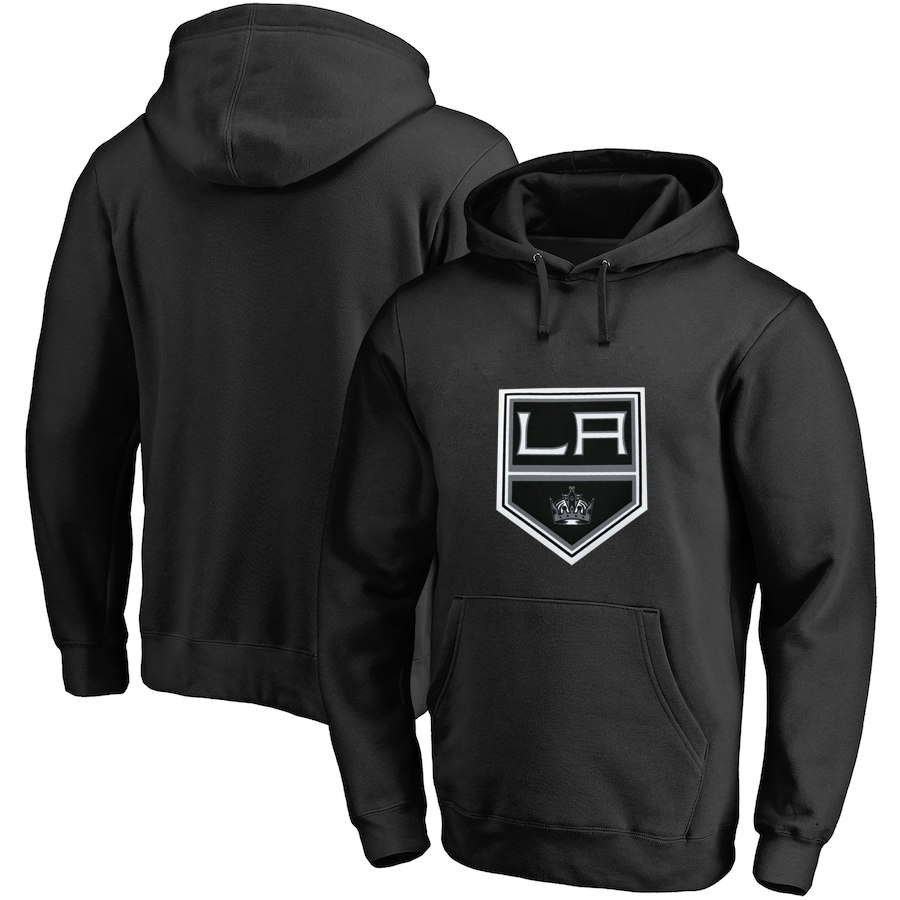 Los Angeles Kings Black All Stitched Pullover Hoodie