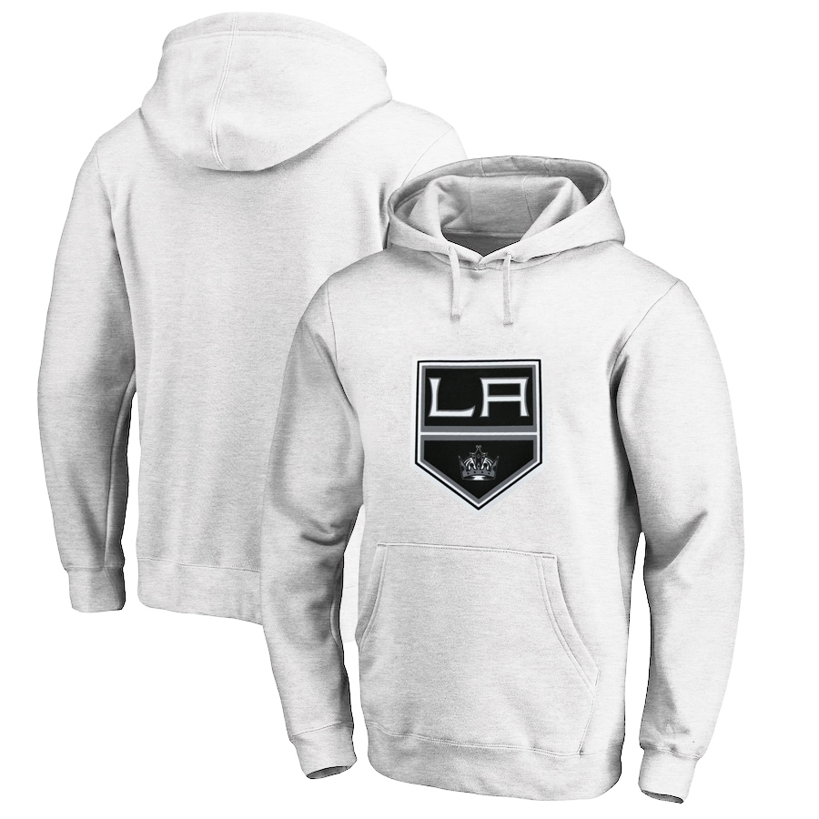 Los Angeles Kings White All Stitched Pullover Hoodie