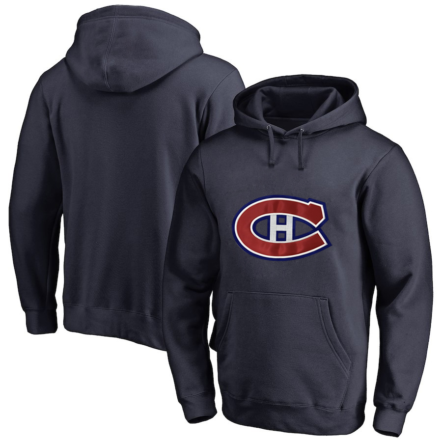Montreal Canadiens Navy All Stitched Pullover Hoodie