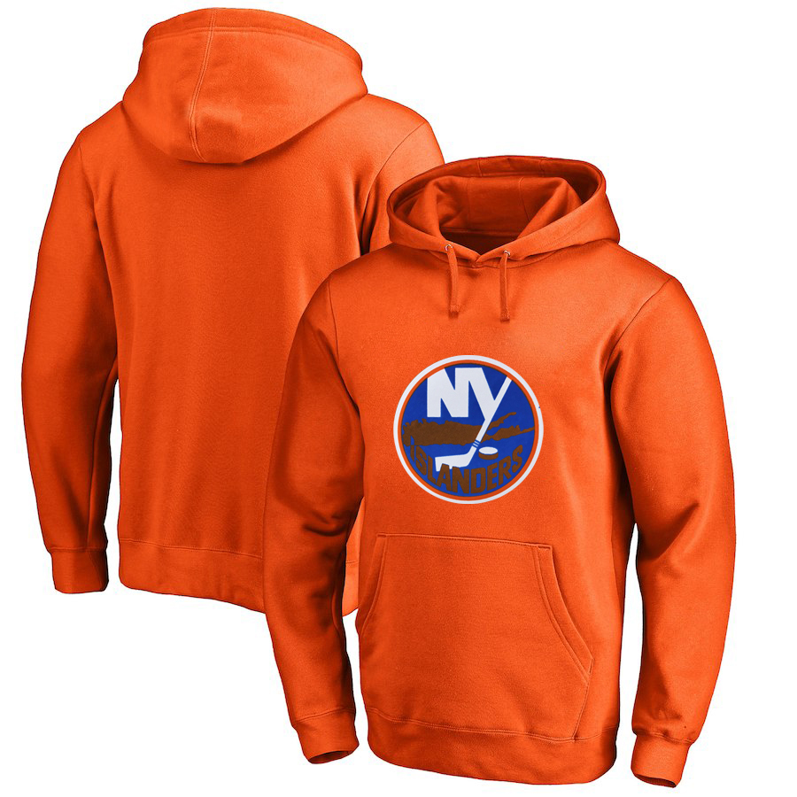 New York Islanders Orange All Stitched Pullover Hoodie