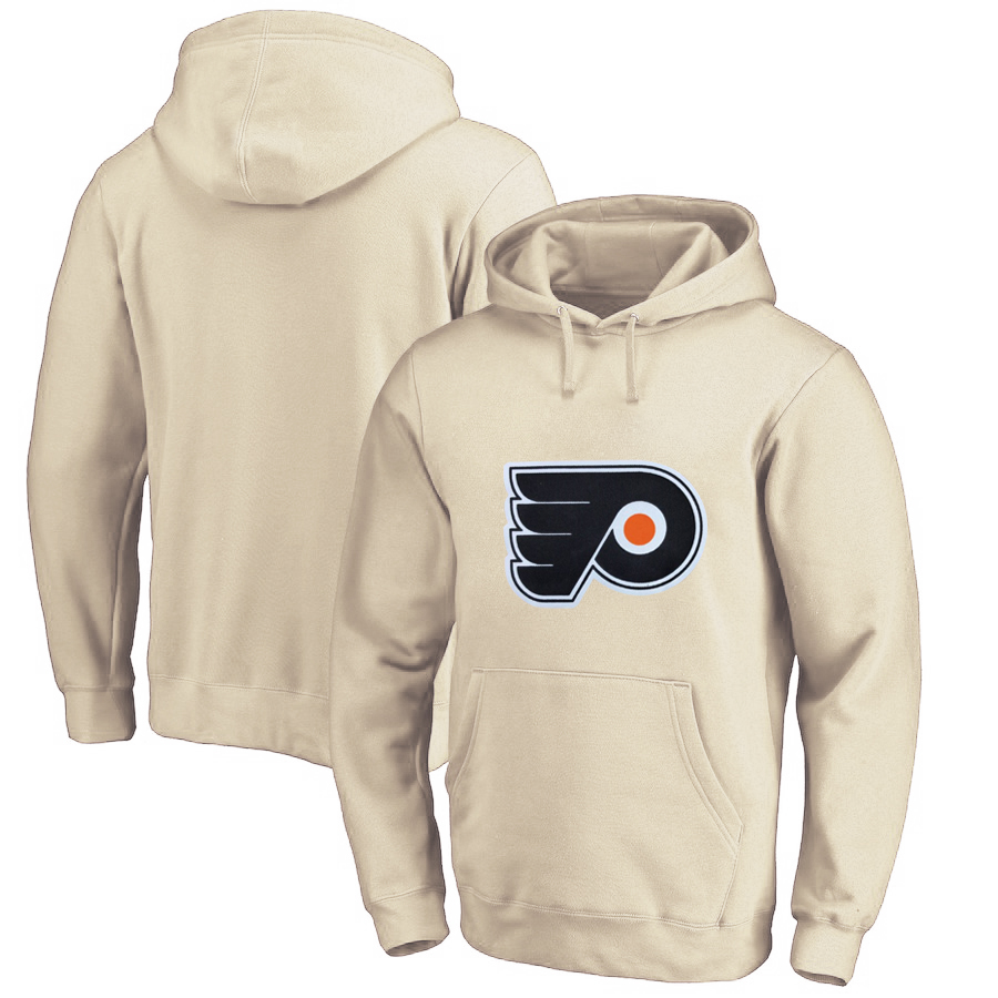 Philadelphia Flyers Cream All Stitched Pullover Hoodie