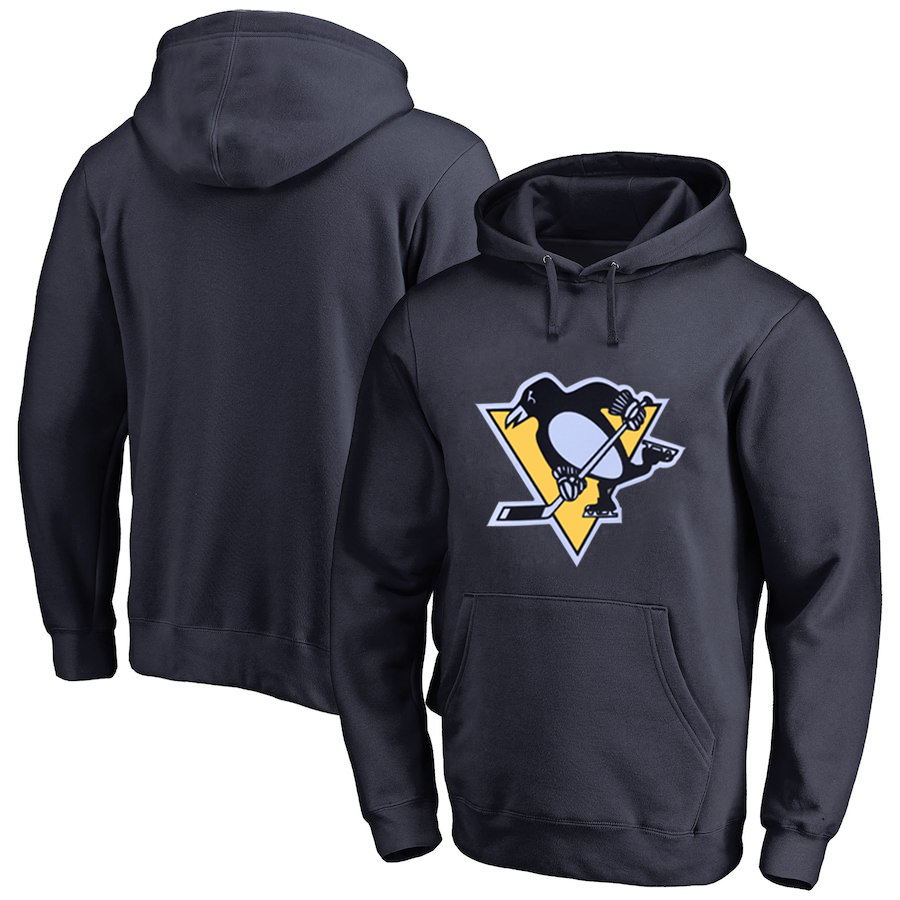 Pittsburgh Penguins Navy All Stitched Pullover Hoodie