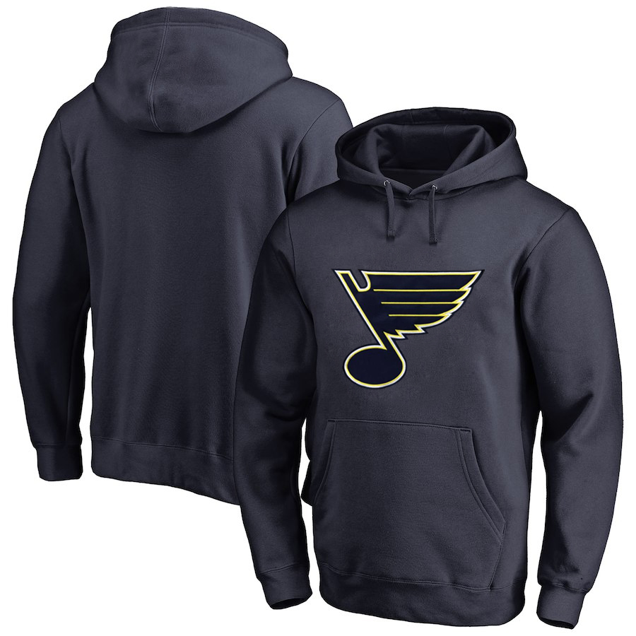 St. Louis Blues Navy All Stitched Pullover Hoodie