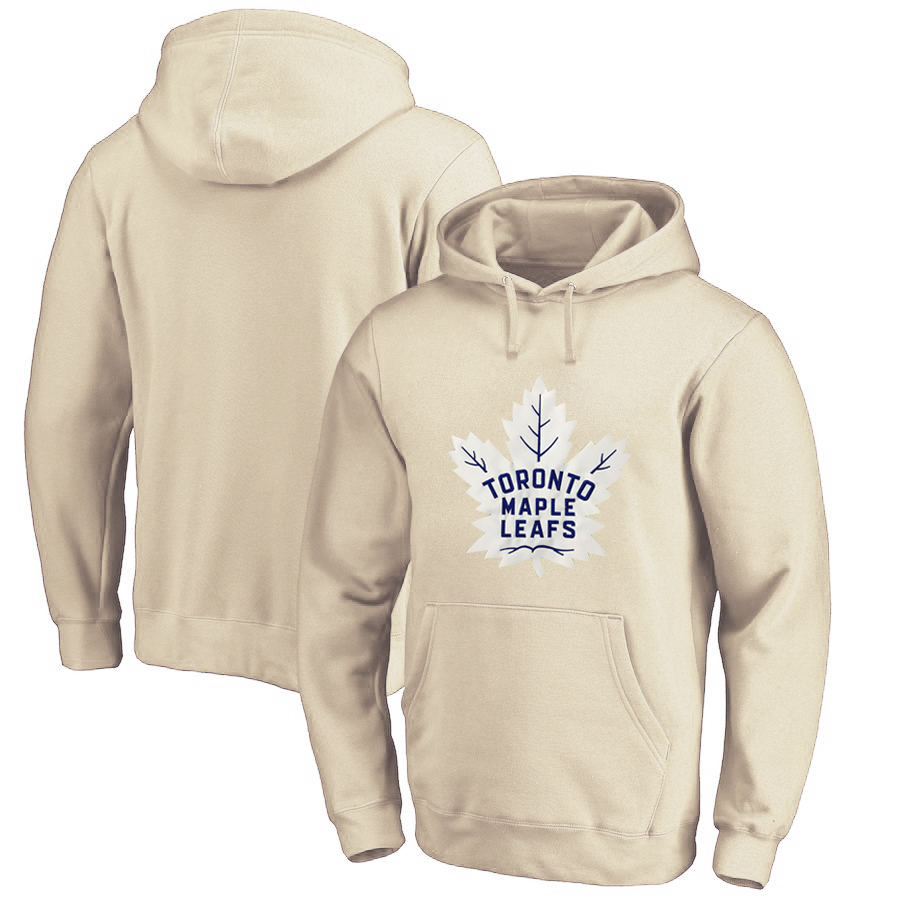 Toronto Maple Leafs Cream All Stitched Pullover Hoodie