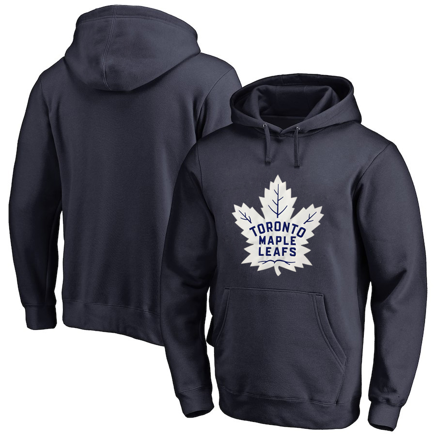 Toronto Maple Leafs Navy Men's Customized All Stitched Pullover Hoodie