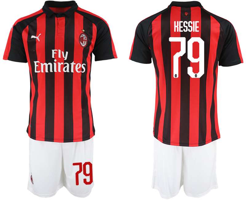 2018-19 AC Milan 79 KESSIE Home Soccer Jersey