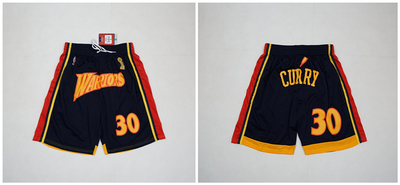Warriors 30 Stephen Curry Navy Champions Shorts