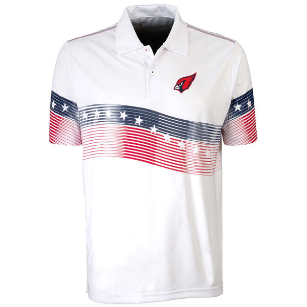 Antigua Arizona Cardinals White Patriot Polo Shirt
