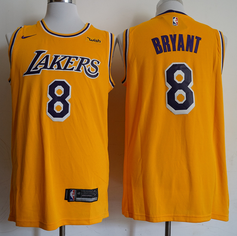 Lakers 8 Kobe Bryant Gold 2018-19 Nike Swingman Jersey