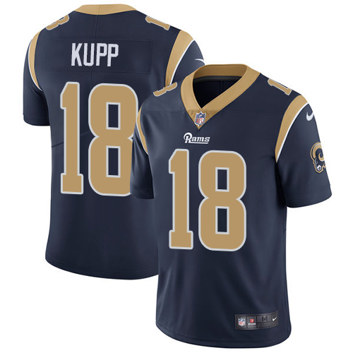 Nike Rams 18 Cooper Kupp Navy Youth Vapor Untouchable Limited Jersey