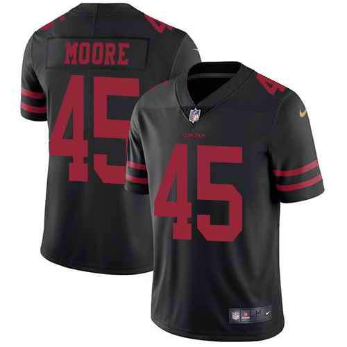 Nike 49ers 45 Tarvarius Moore Black Youth Vapor Untouchable Limited Jersey