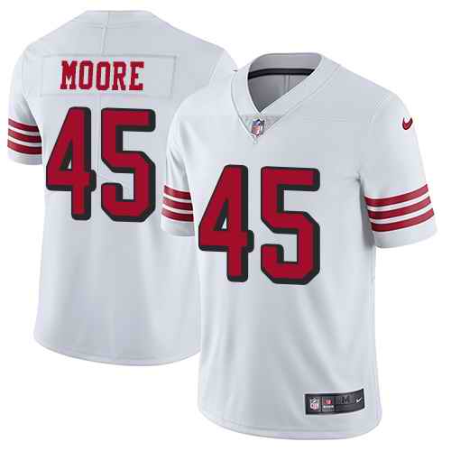 Nike 49ers 45 Tarvarius Moore White Youth Color Rush Youth Vapor Untouchable Limited Jersey