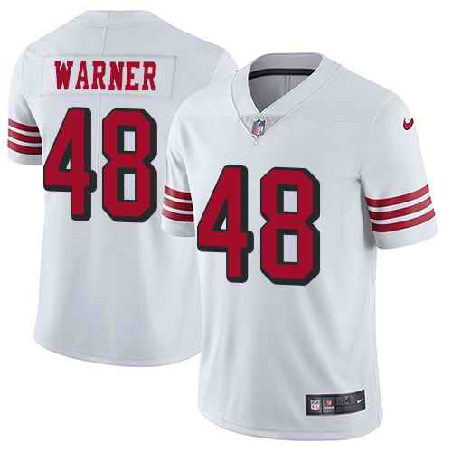 Nike 49ers 48 Fred Warner White Youth Color Rush Youth Vapor Untouchable Limited Jersey