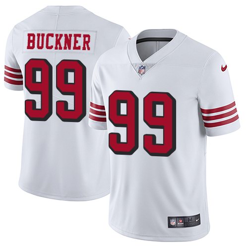 Nike 49ers 99 DeForest Buckner White Youth Color Rush Youth Vapor Untouchable Limited Jersey