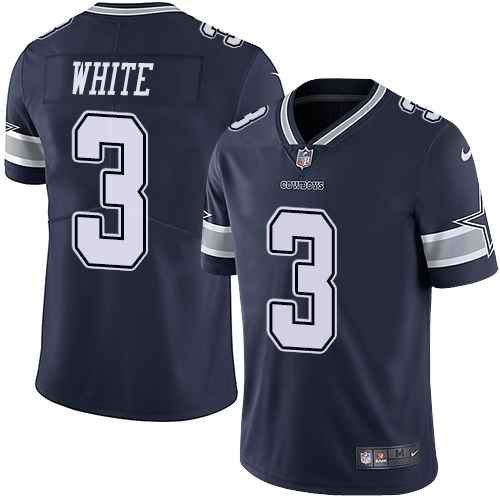 Nike Cowboys 3 Mike White Navy Vapor Untouchable Limited Jersey