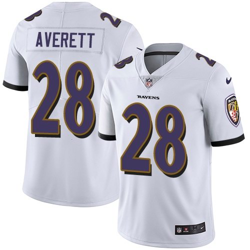 Nike Ravens 28 Anthony Averett White Youth Vapor Untouchable Limited Jersey