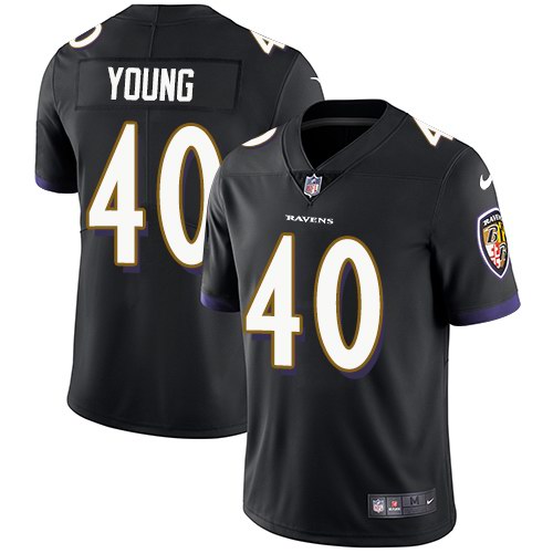 Nike Ravens 40 Kenny Young Black Youth Vapor Untouchable Limited Jersey