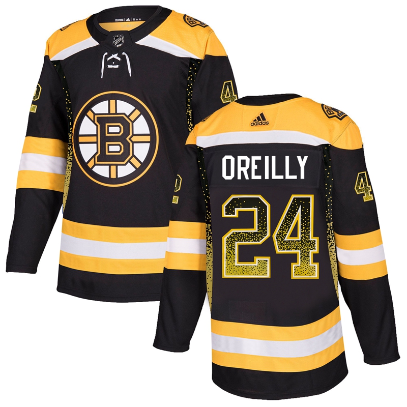 Bruins 24 Terry O'Reilly Black Drift Fashion Adidas Jersey