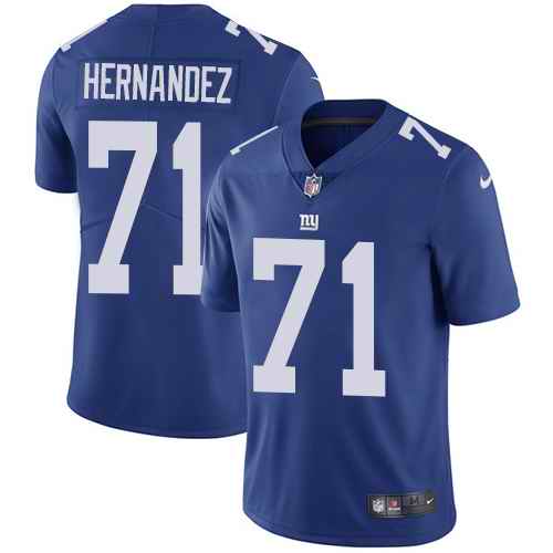 Nike Giants 71 Will Hernandez Royal Vapor Untouchable Limited Jersey