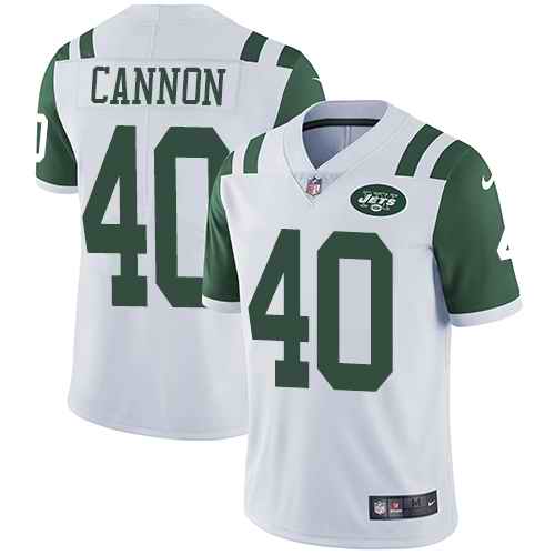 Nike Jets 40 Trenton Cannon White Youth Vapor Untouchable Limited Jersey