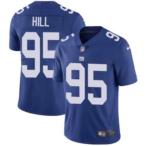 Nike Giants 95 B.J. Hill Royal Vapor Untouchable Limited Jersey
