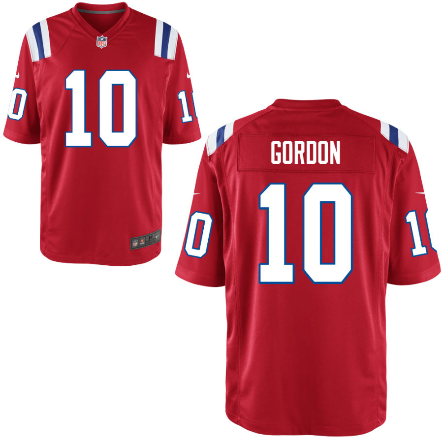 Nike Patriots 10 James Gordon Red Youth Vapor Untouchable Limited Jersey