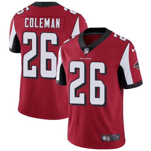 Nike Falcons 26 Tevin Coleman Red Youth Vapor Untouchable Limited Jersey