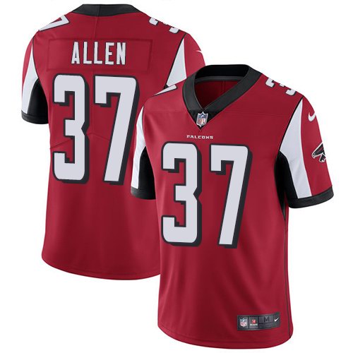 Nike Falcons 37 Ricardo Allen Red Vapor Untouchable Limited Jersey