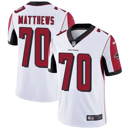 Nike Falcons 70 Jake Matthews White Vapor Untouchable Limited Jersey