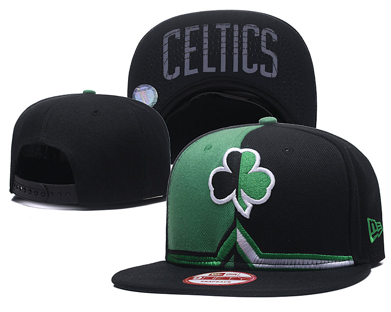 Celtics Team Logo Black Split Adjustable Hat GS