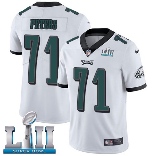 Nike Eagles 71 Jason Peters White 2018 Super Bowl LII Youth Vapor Untouchable Limited Jersey