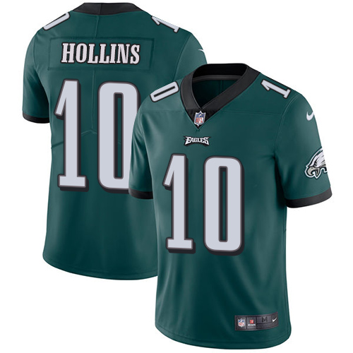 Nike Eagles 10 Mack Hollins Green Youth Vapor Untouchable Limited Jersey