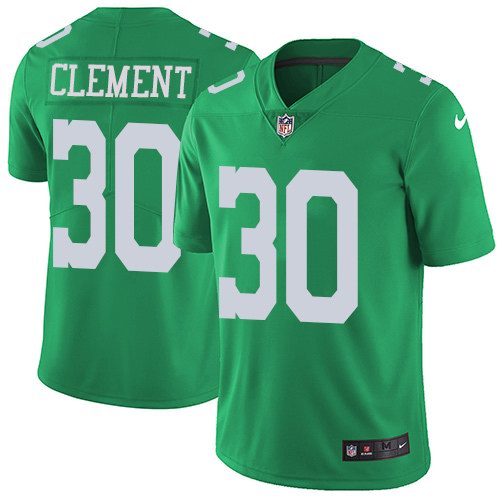 Nike Eagles 30 Corey Clement Green Color Rush Limited Jersey
