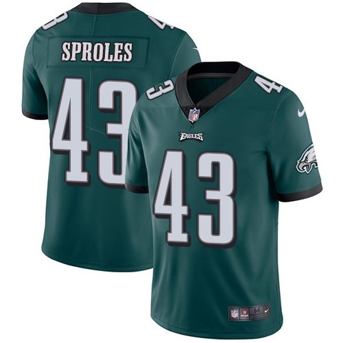 Nike Eagles 43 Darren Sproles Green Youth Vapor Untouchable Limited Jersey