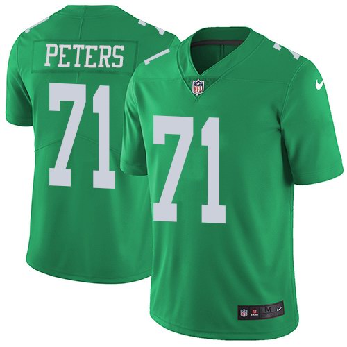 Nike Eagles 71 Jason Peters Green Color Rush Limited Jersey