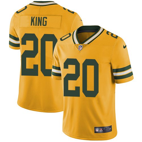 Nike Packers 20 Kevin King Yellow Youth Vapor Untouchable Limited Jersey