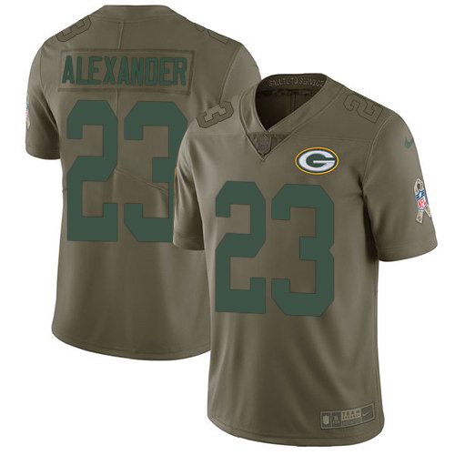 Nike Packers 23 Jaire Alexander Olive Salute To Service Limited Jersey
