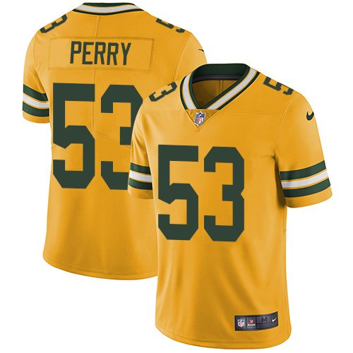 Nike Packers 53 Nick Perry Yellow Youth Vapor Untouchable Limited Jersey