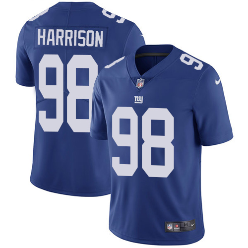 Nike Giants 98 Damon Harrison Royal Vapor Untouchable Limited Jersey