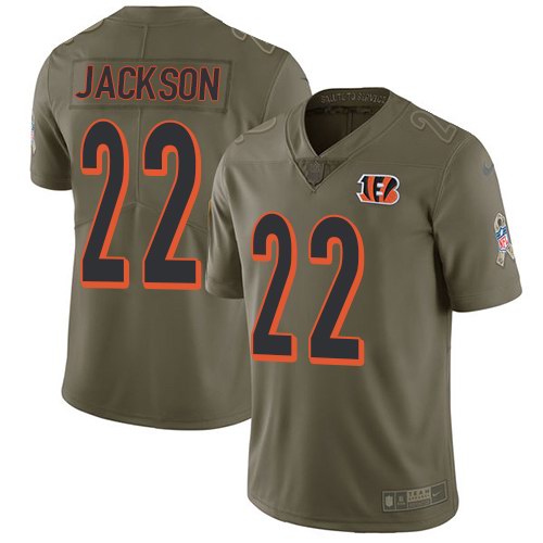 Nike Bengals 22 William Jackson Olive Salute To Service Limited Jersey