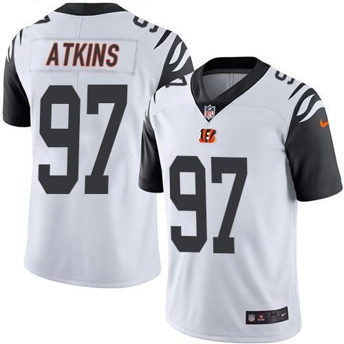 Nike Bengals 97 Geno Atkins White Youth Color Rush Limited Jersey