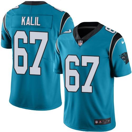 Nike Panthers 67 Ryan Kalil Blue Youth Vapor Untouchable Limited Jersey