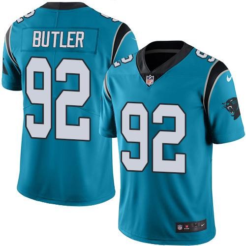 Nike Panthers 92 Vernon Butler Blue Youth Vapor Untouchable Limited Jersey