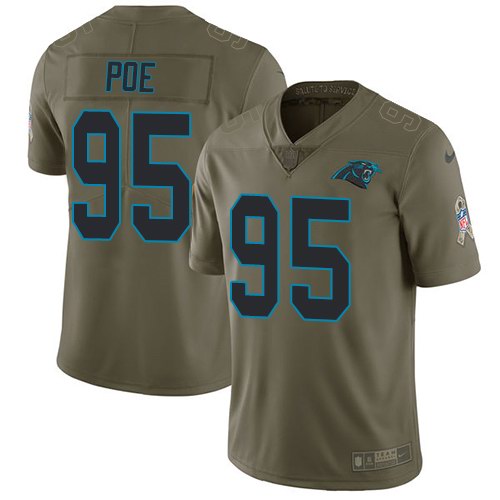 Nike Panthers 95 Dontari Poe Olive Salute To Service Limited Jersey