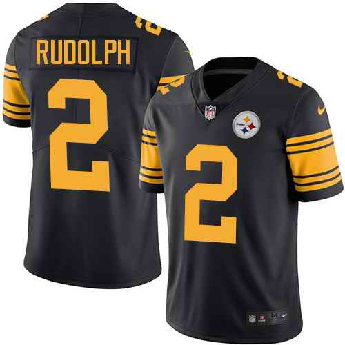 Nike Steelers 2 Mason Rudolph Black Youth Color Rush Limited Jersey