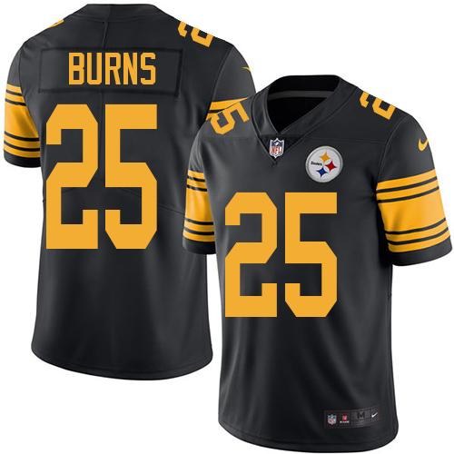 Nike Steelers 25 Artie Burns Black Color Rush Limited Jersey