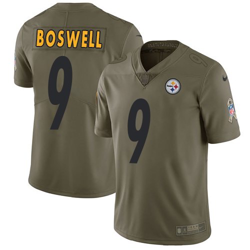 Nike Steelers 9 Chris Boswell Olive Salute To Service Limited Jersey
