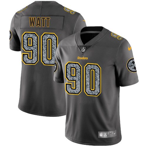 Nike Steelers 90 T.J. Watt Gray Static Vapor Untouchable Limited Jersey